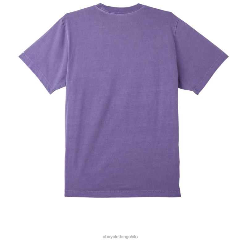 ropa 40VX809 hombres camiseta con pigmentos en minúsculas OBEY pigmento flor de la pasión