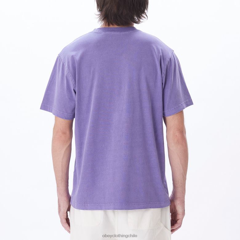 ropa 40VX809 hombres camiseta con pigmentos en minúsculas OBEY pigmento flor de la pasión