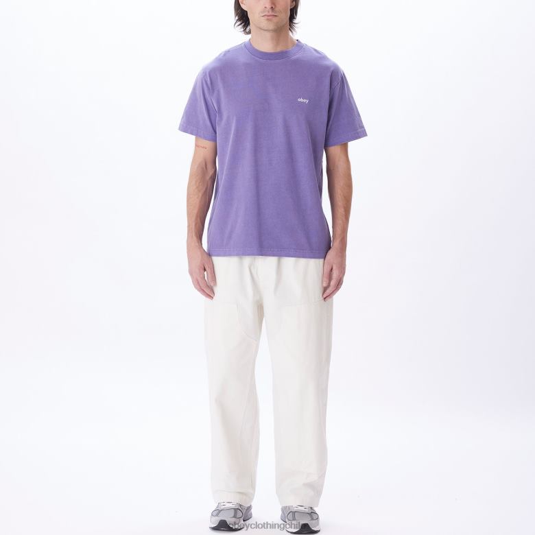 ropa 40VX809 hombres camiseta con pigmentos en minúsculas OBEY pigmento flor de la pasión