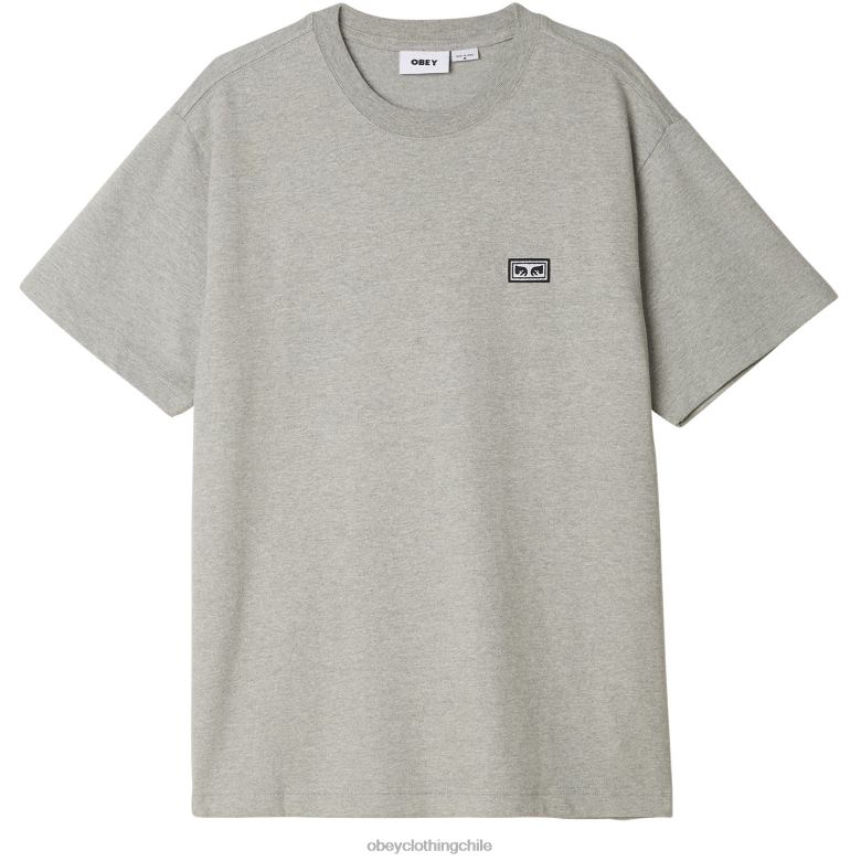 ropa 40VX836 hombres camiseta de ojos de obras establecidas OBEY gris ceniza