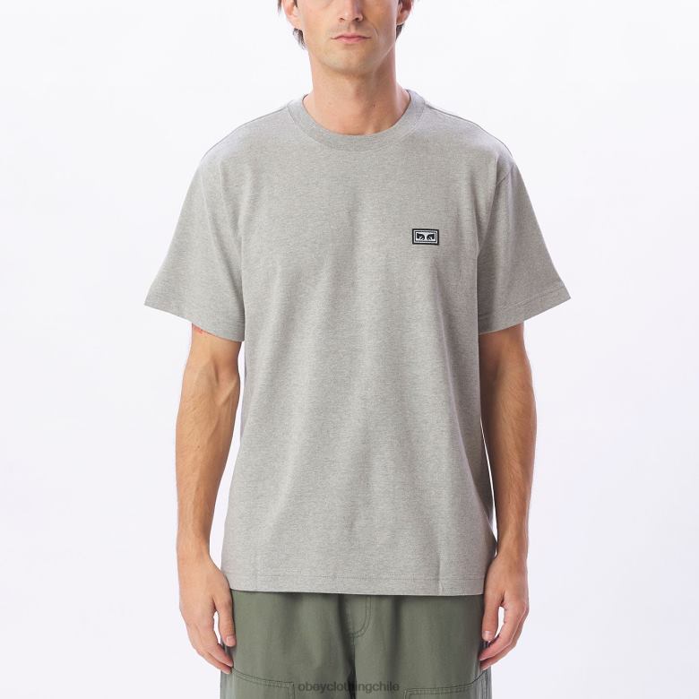 ropa 40VX836 hombres camiseta de ojos de obras establecidas OBEY gris ceniza