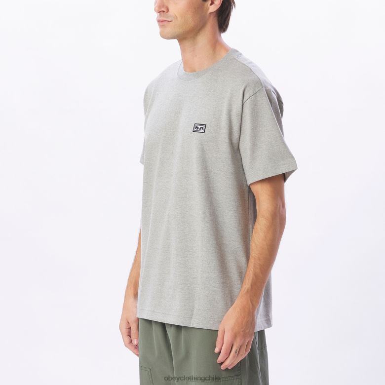 ropa 40VX836 hombres camiseta de ojos de obras establecidas OBEY gris ceniza