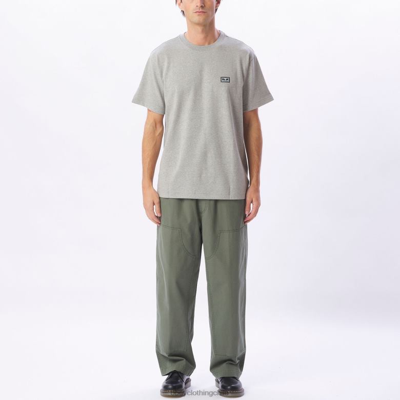ropa 40VX836 hombres camiseta de ojos de obras establecidas OBEY gris ceniza