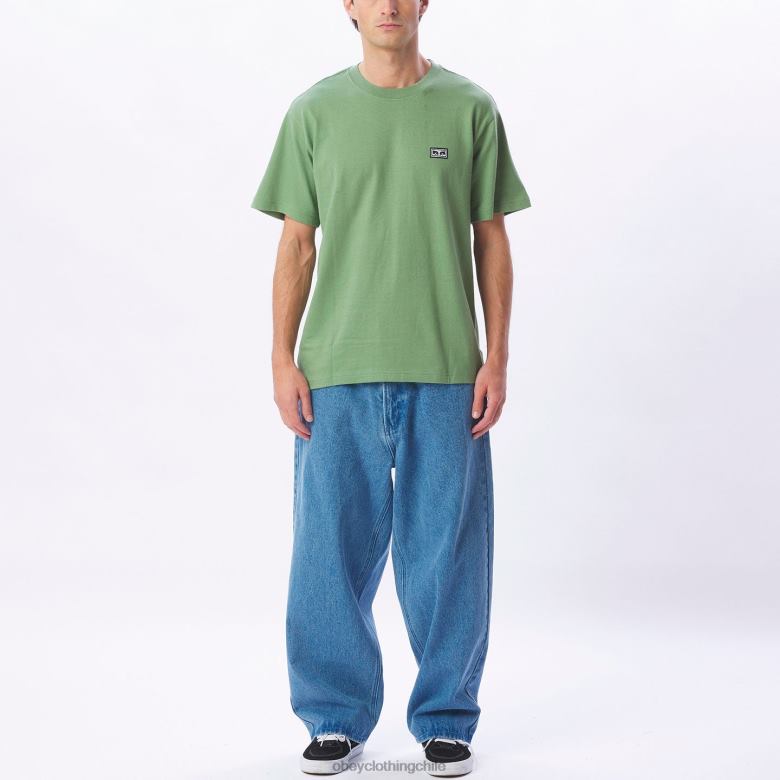 ropa 40VX837 hombres camiseta de ojos de obras establecidas OBEY jade
