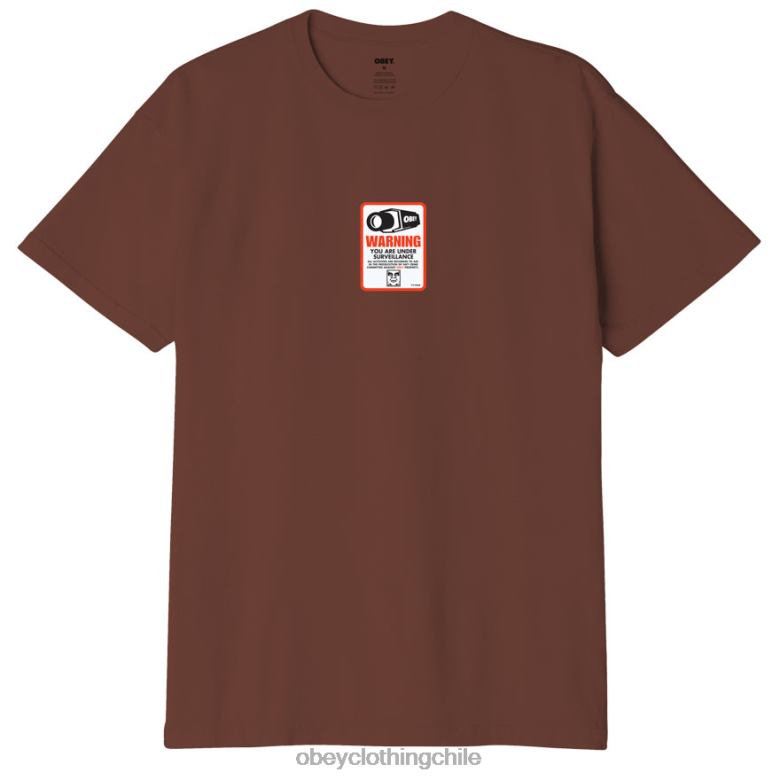 ropa 40VX845 hombres camiseta organica vigilancia OBEY sepia