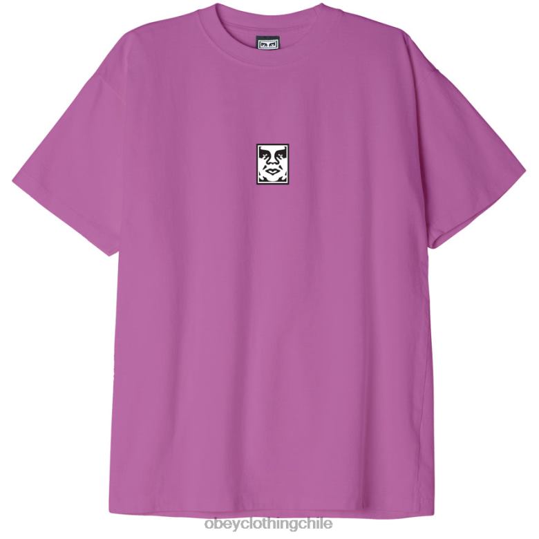 ropa 40VX848 hombres camiseta con icono de peso pesado OBEY mora morada