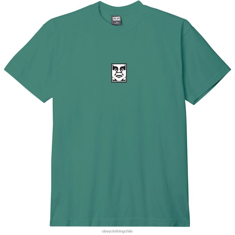 ropa 40VX850 hombres camiseta con icono de peso pesado OBEY hoja de palma