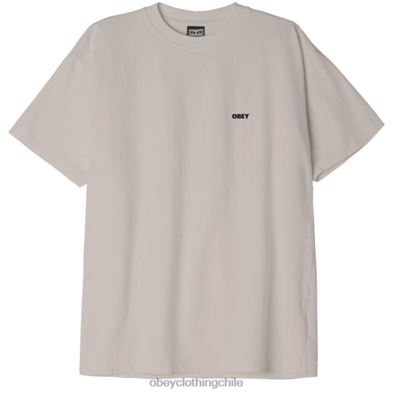 ropa 40VX854 hombres camiseta gruesa con icono en negrita OBEY Gris plateado