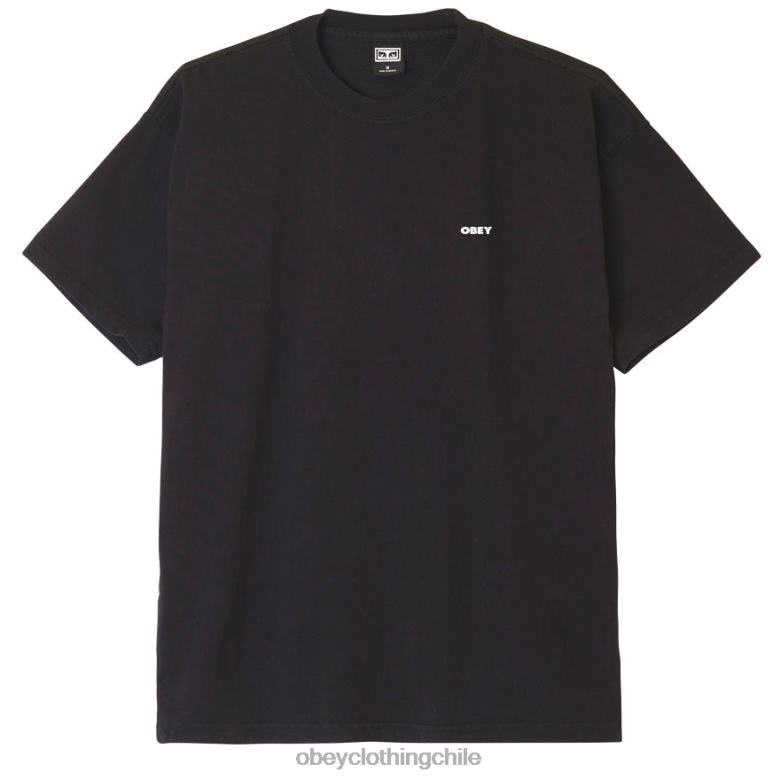 ropa 40VX855 hombres camiseta gruesa con icono en negrita OBEY negro
