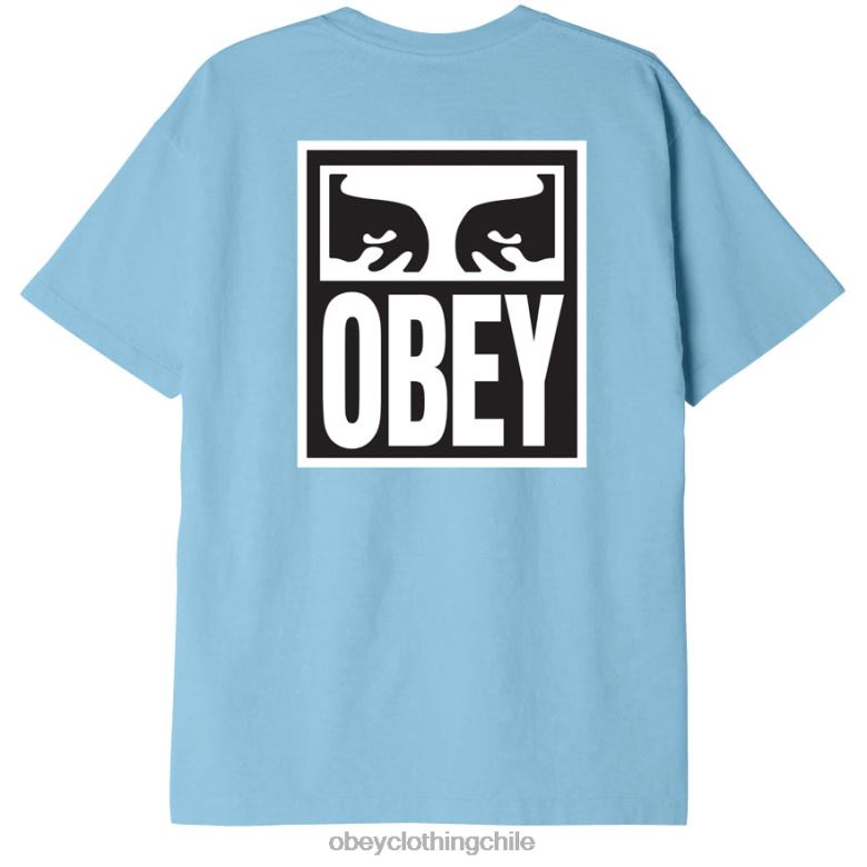 ropa 40VX864 hombres camiseta de peso pesado Eyes Icon II OBEY cielo azul