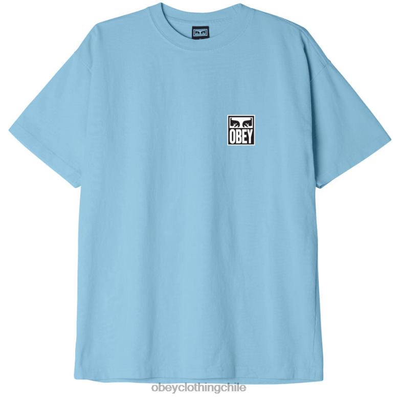 ropa 40VX864 hombres camiseta de peso pesado Eyes Icon II OBEY cielo azul