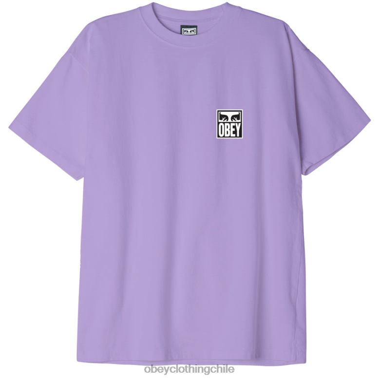 ropa 40VX869 hombres camiseta de peso pesado Eyes Icon II OBEY lavanda digital
