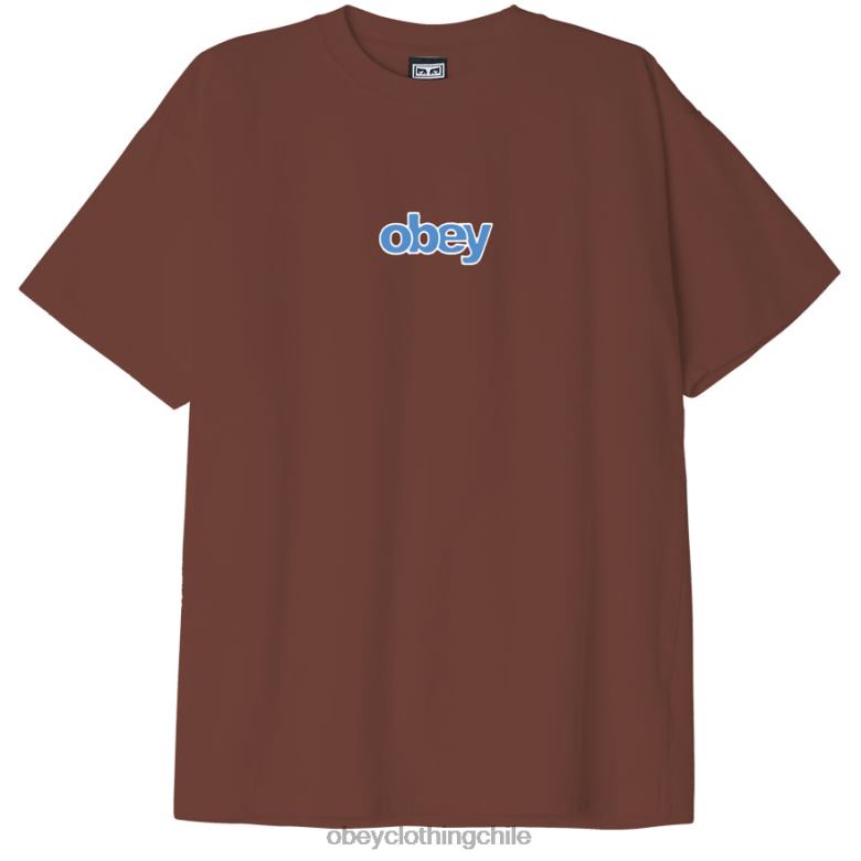 ropa 40VX870 hombres camiseta apilada pesada OBEY sepia