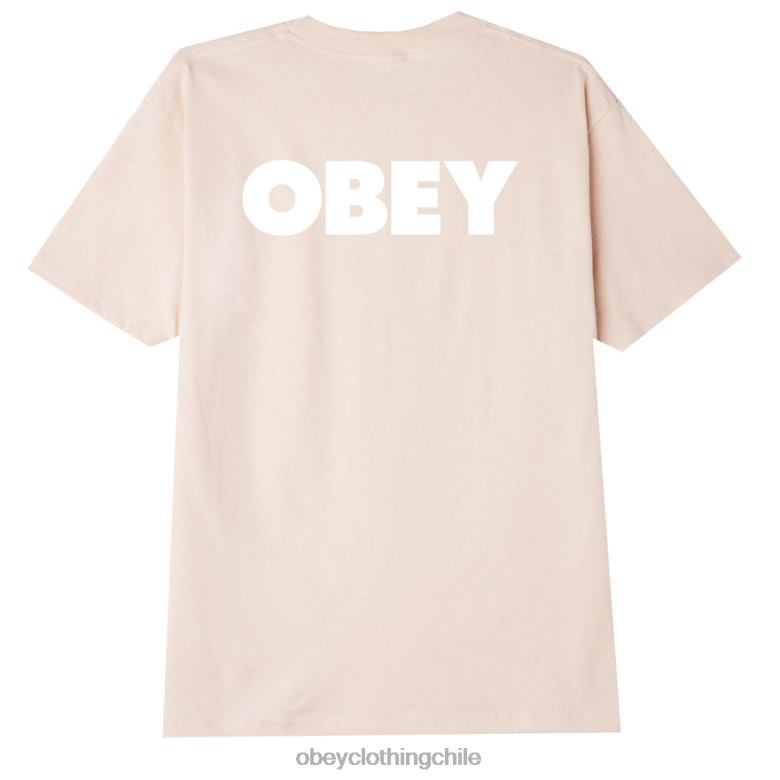 ropa 40VX875 hombres camiseta clásica negrita ii OBEY crema