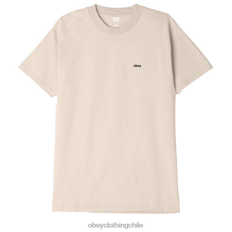 ropa 40VX889 hombres camiseta clásica de construcción OBEY crema