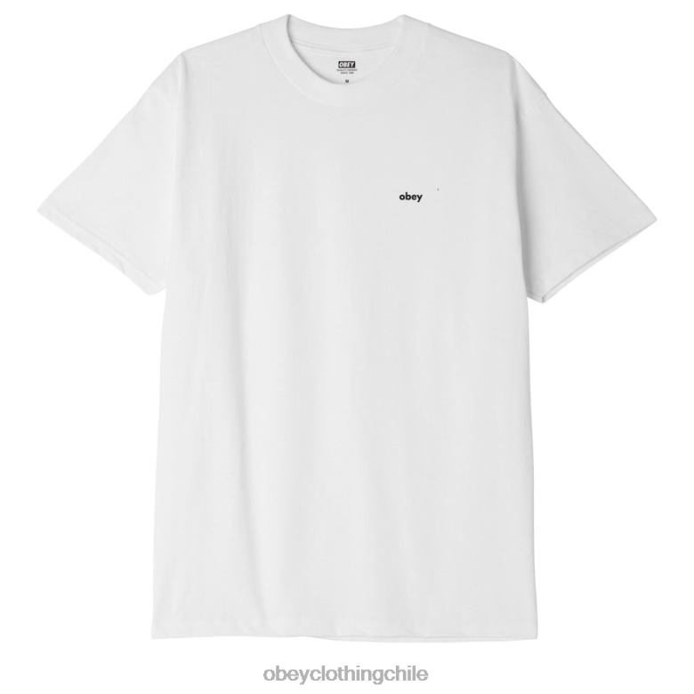 ropa 40VX890 hombres camiseta clásica de construcción OBEY blanco