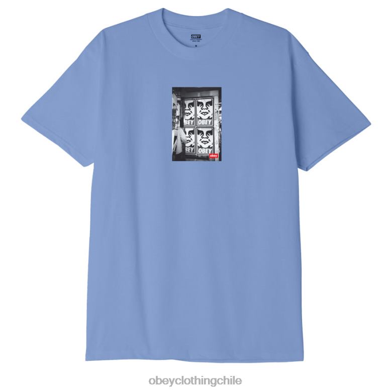 ropa 40VX892 hombres camiseta clásica con foto de icono OBEY lavanda digital