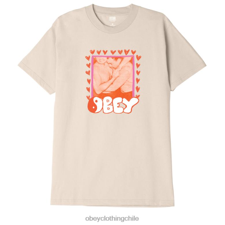 ropa 40VX900 hombres camiseta clasica de luchador OBEY crema