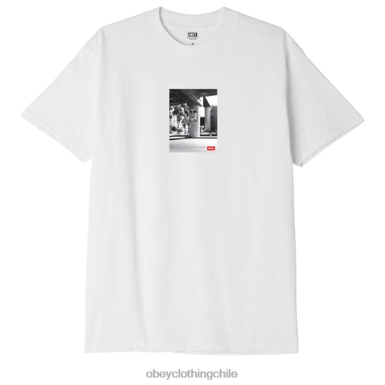ropa 40VX909 hombres camiseta clasica de renovacion urbana OBEY blanco