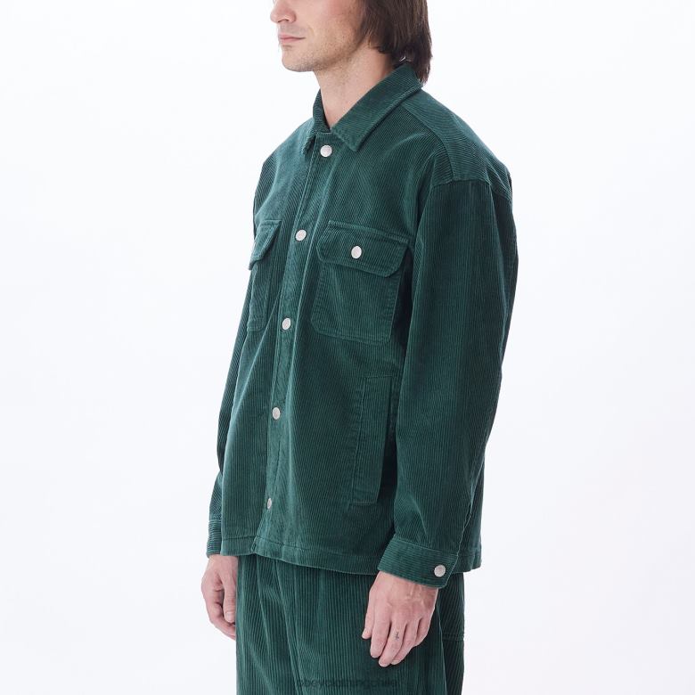 ropa 40VX748 hombres chaqueta estilo camisa de pana benny OBEY cedro oscuro