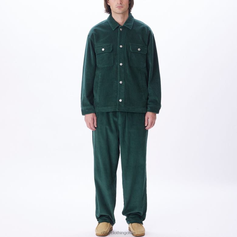ropa 40VX748 hombres chaqueta estilo camisa de pana benny OBEY cedro oscuro