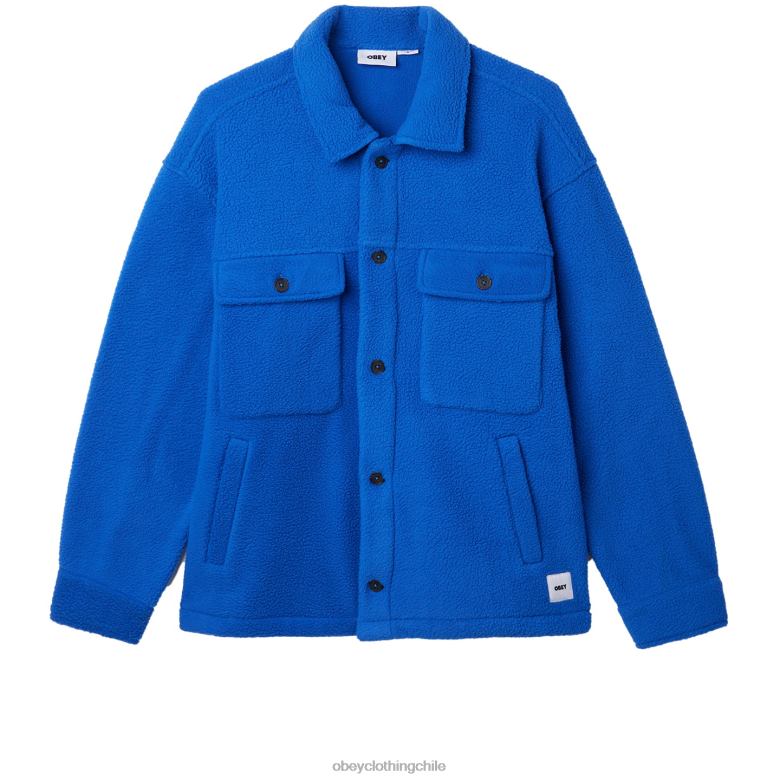 ropa 40VX751 hombres chaqueta tipo camisa thompson OBEY surf azul