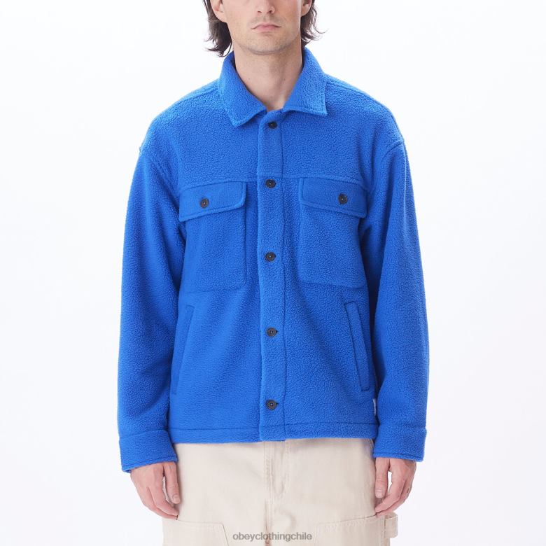 ropa 40VX751 hombres chaqueta tipo camisa thompson OBEY surf azul