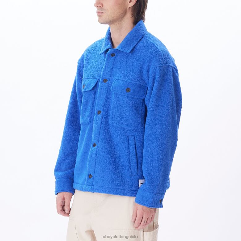 ropa 40VX751 hombres chaqueta tipo camisa thompson OBEY surf azul