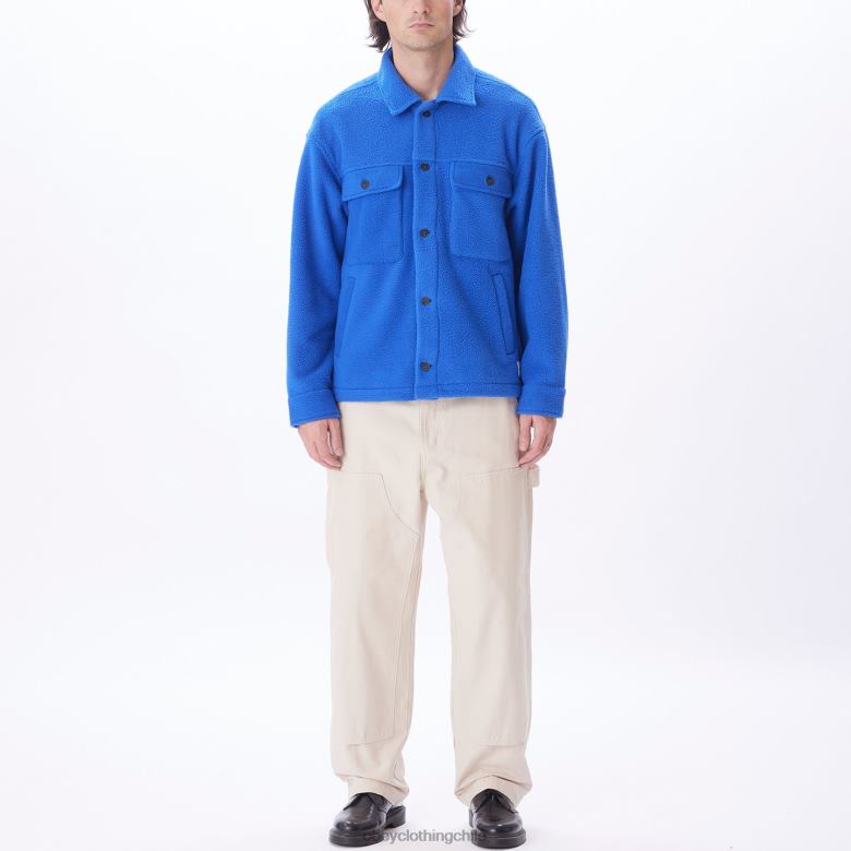ropa 40VX751 hombres chaqueta tipo camisa thompson OBEY surf azul