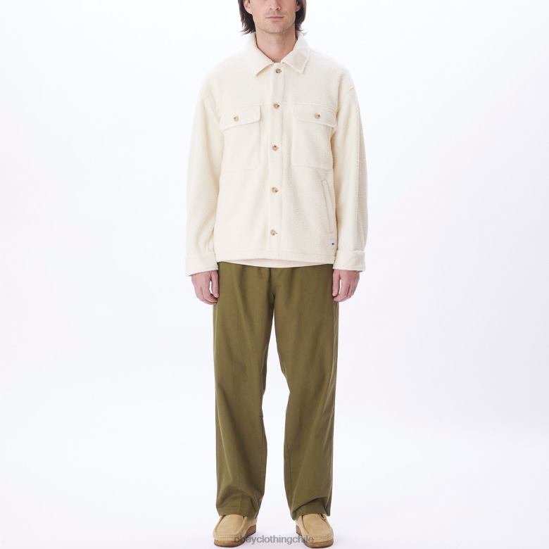 ropa 40VX752 hombres chaqueta tipo camisa thompson OBEY sin blanquear