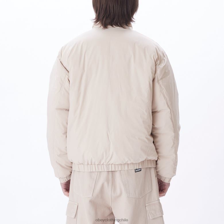 ropa 40VX818 hombres anorak con cuello alto de estudio OBEY Gris plateado