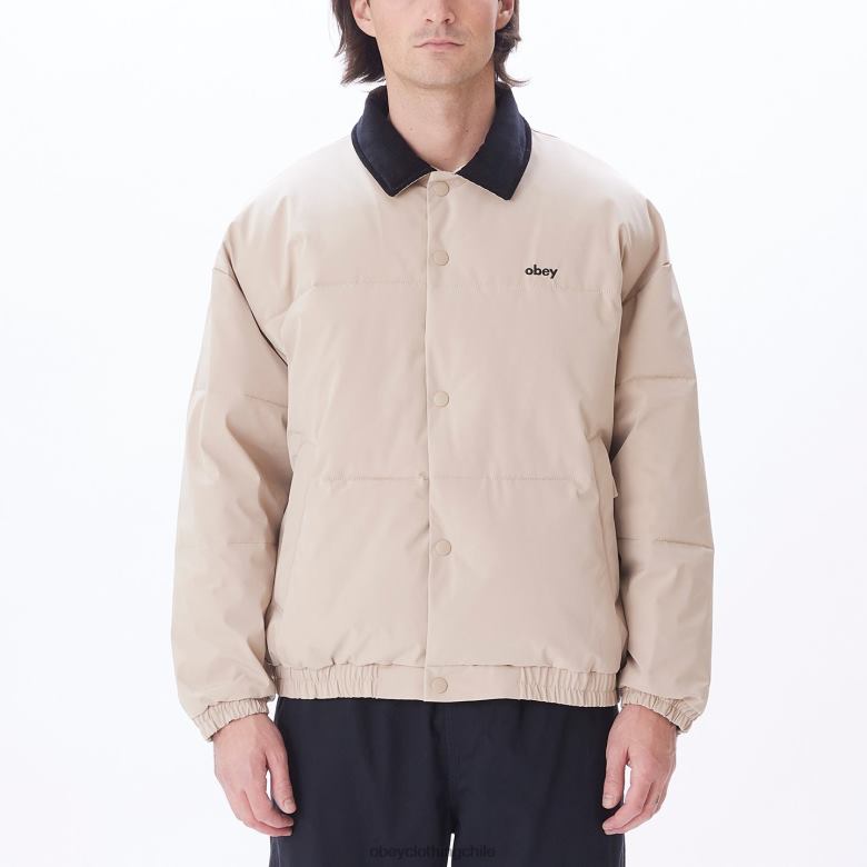 ropa 40VX820 hombres chaqueta susurra OBEY gris pluma multicolor