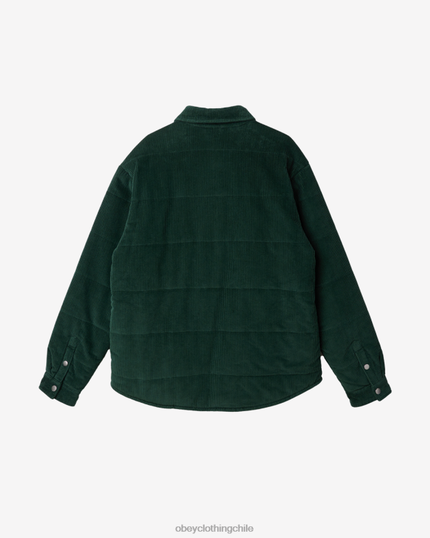 ropa 40VX822 hombres chaqueta estilo camisa de pana OBEY cedro oscuro