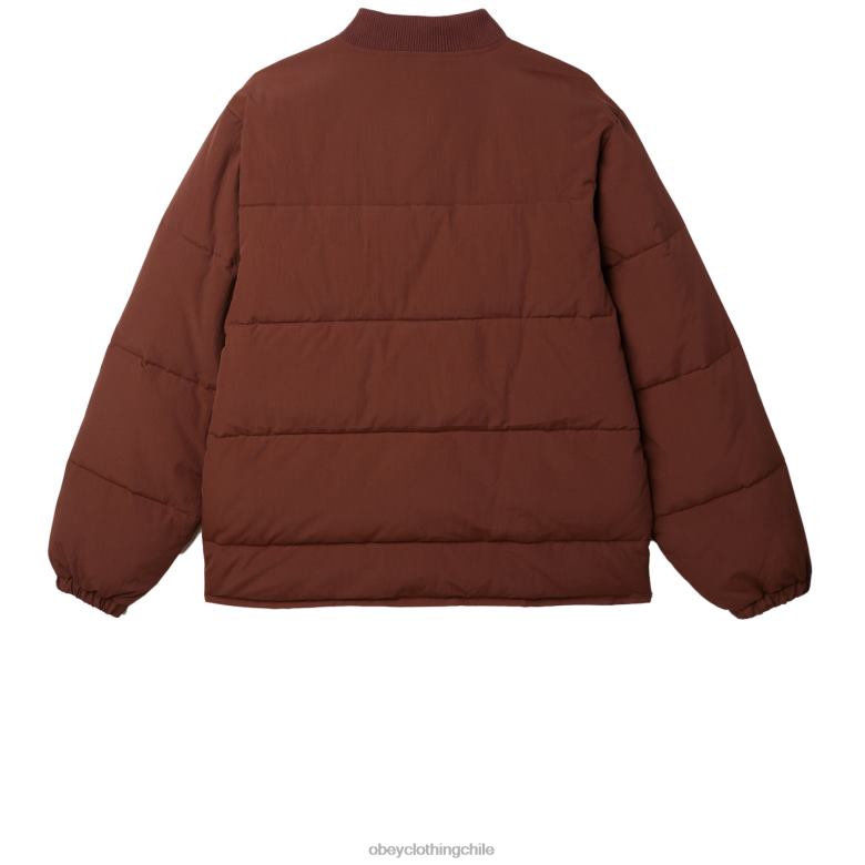 ropa 40VX823 hombres chaqueta charlie OBEY sepia