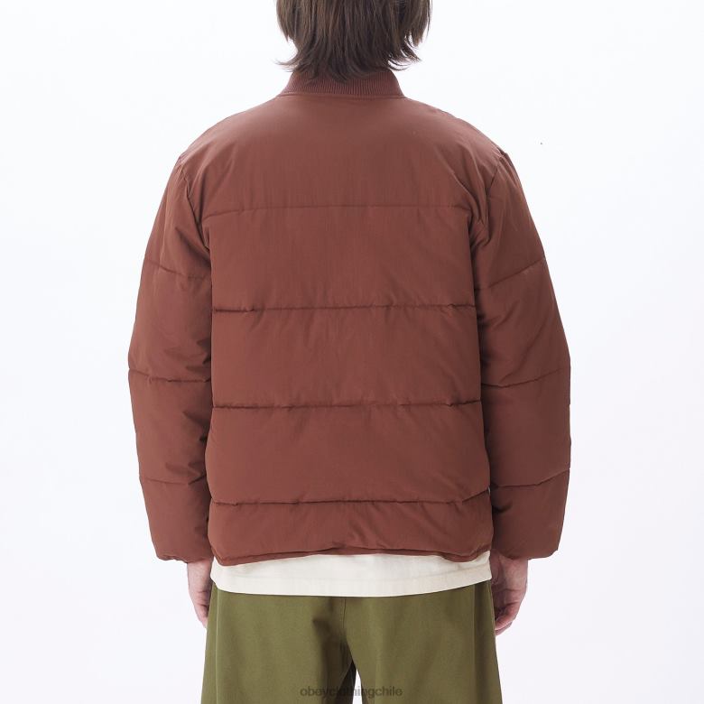 ropa 40VX823 hombres chaqueta charlie OBEY sepia