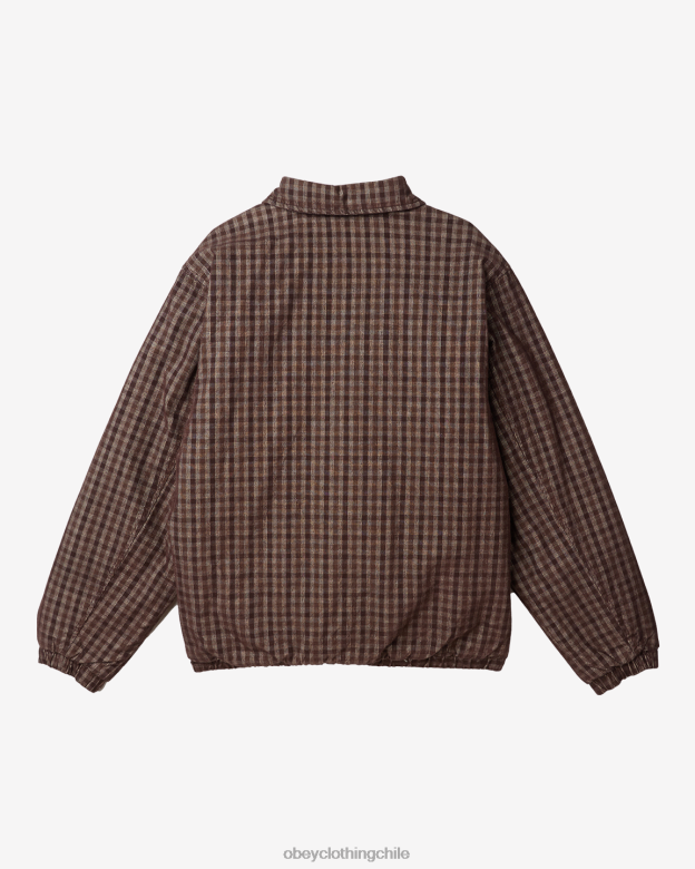 ropa 40VX825 hombres chaqueta de pana harlem OBEY marrón múltiple