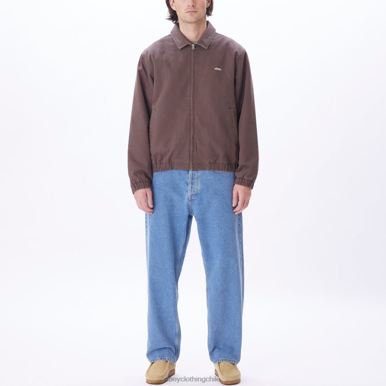 ropa 40VX831 hombres chaqueta leimert OBEY marron oscuro