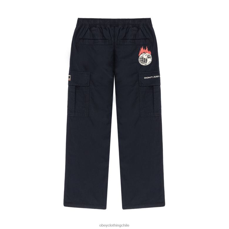 ropa 40VX911 hombres No solo mires cómo se quema. OBEY X NAPAPIJRI negro