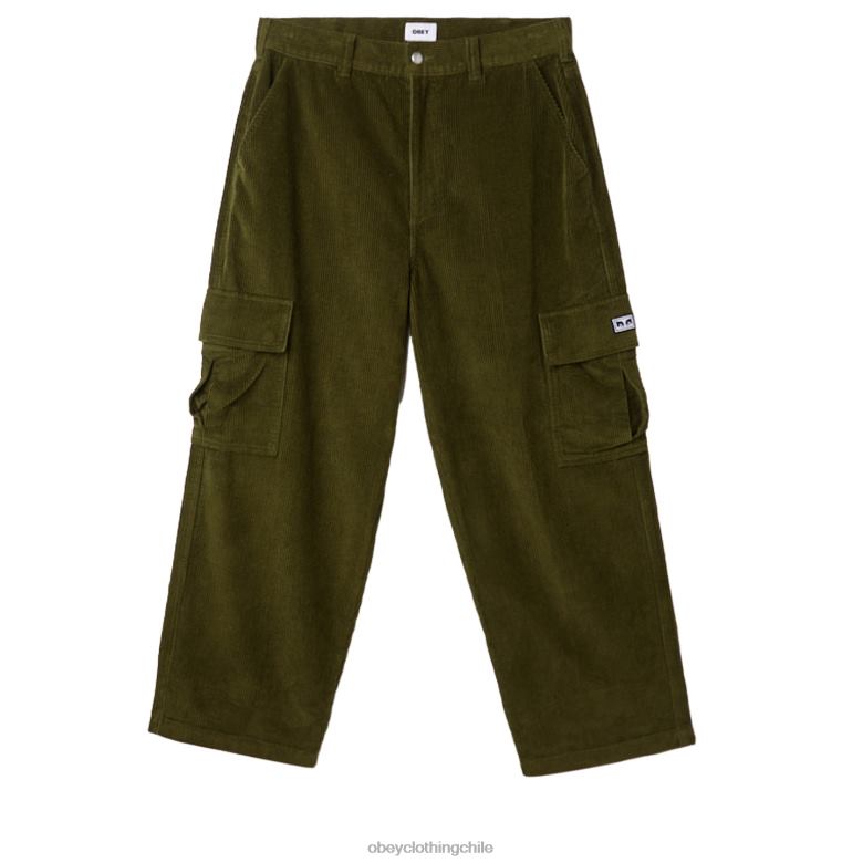 ropa 40VX912 hombres pantalones cargo bigwig baggy de pana OBEY ejército