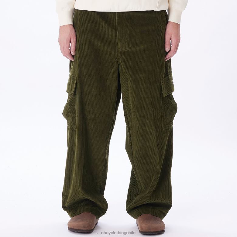 ropa 40VX912 hombres pantalones cargo bigwig baggy de pana OBEY ejército
