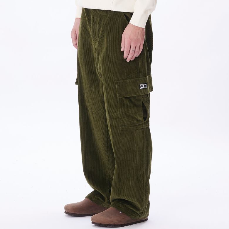 ropa 40VX912 hombres pantalones cargo bigwig baggy de pana OBEY ejército