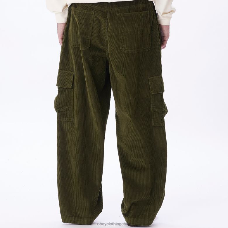 ropa 40VX912 hombres pantalones cargo bigwig baggy de pana OBEY ejército
