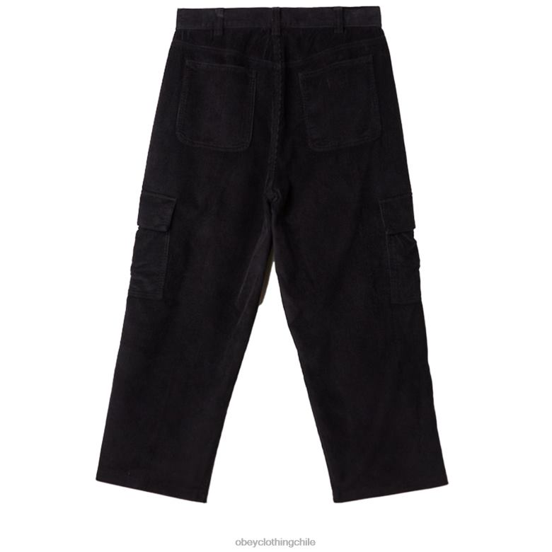ropa 40VX913 hombres pantalones cargo bigwig baggy de pana OBEY negro digital