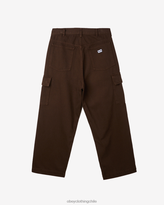 ropa 40VX916 hombres pantalones cargo de mezclilla bigwig OBEY java marrón