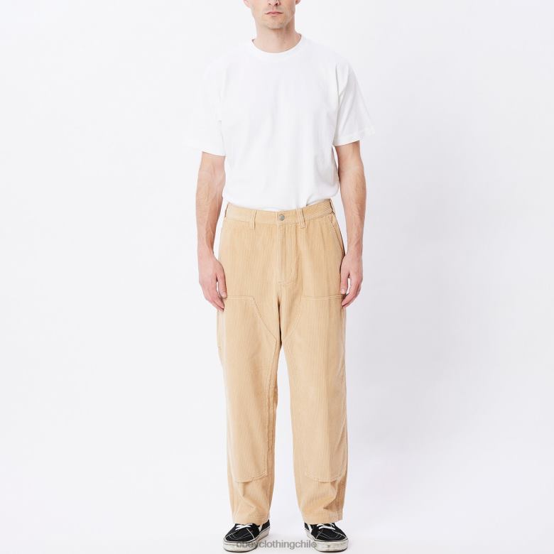 ropa 40VX921 hombres pantalón de pana big timer OBEY crema irlandesa