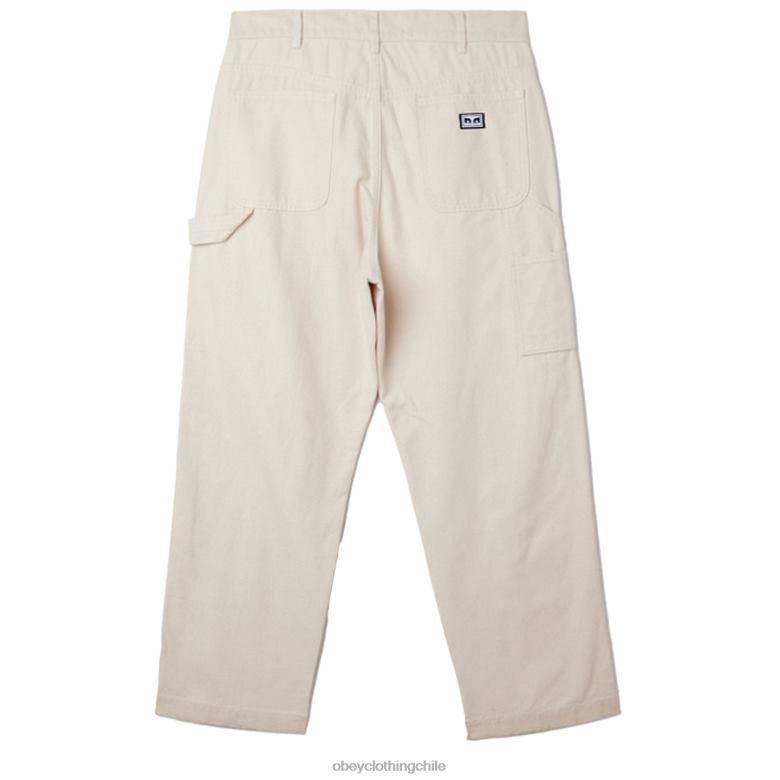 ropa 40VX924 hombres pantalones hasta la rodilla dobles de sarga big timer OBEY arcilla