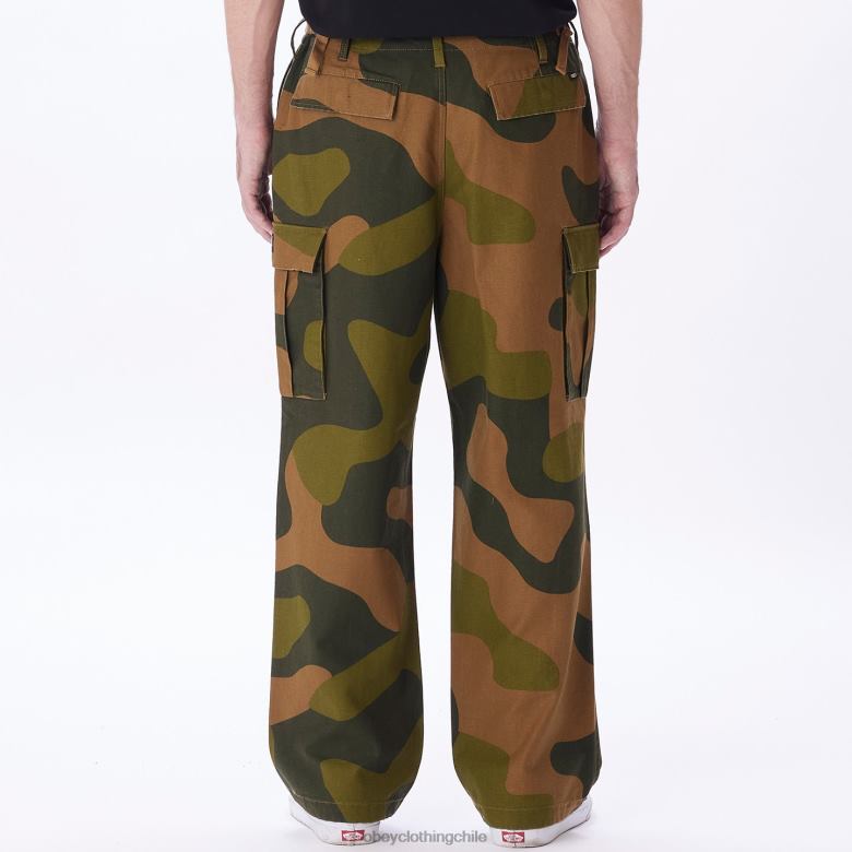 ropa 40VX926 hombres pantalones cargo big timer OBEY camuflaje de gran tamaño
