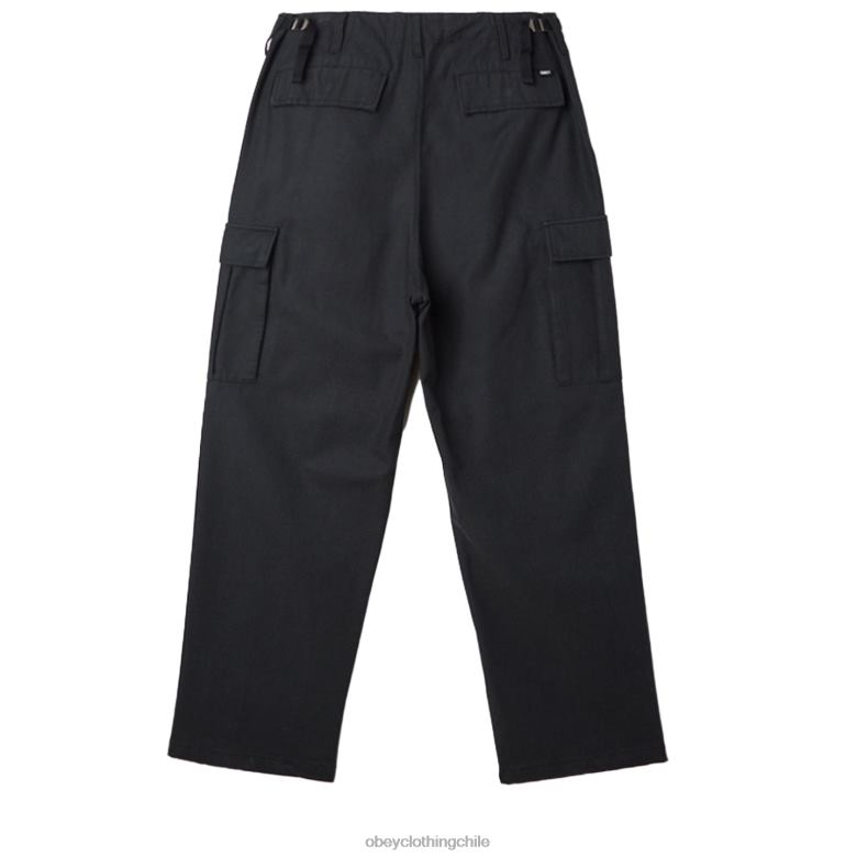 ropa 40VX927 hombres pantalones cargo big timer OBEY negro digital