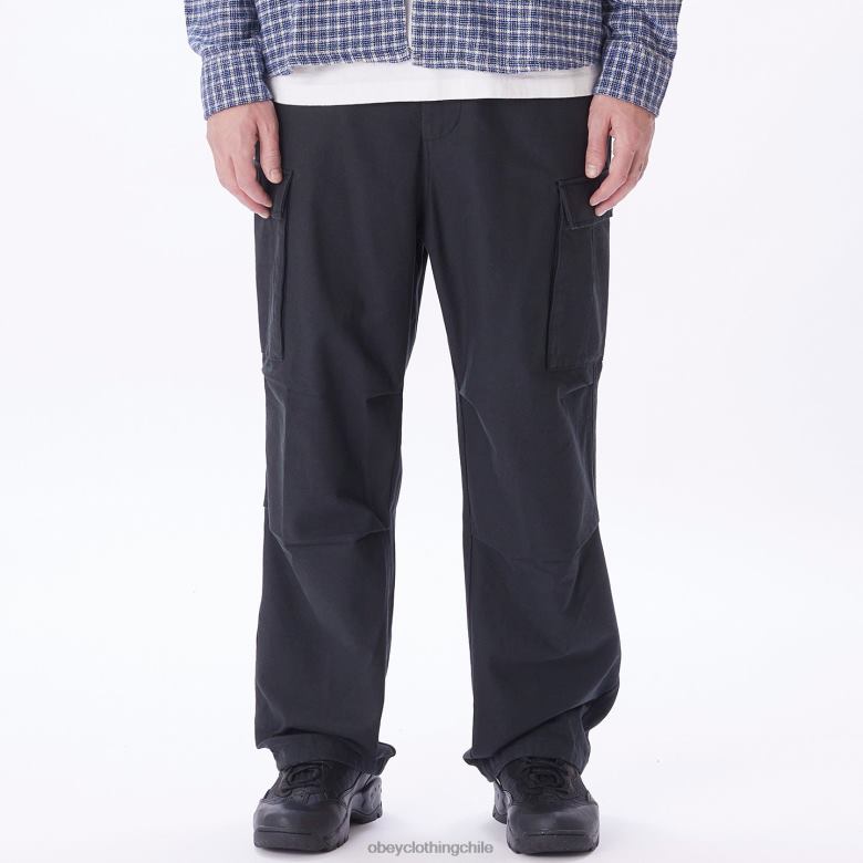 ropa 40VX927 hombres pantalones cargo big timer OBEY negro digital
