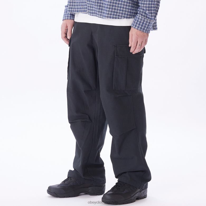 ropa 40VX927 hombres pantalones cargo big timer OBEY negro digital